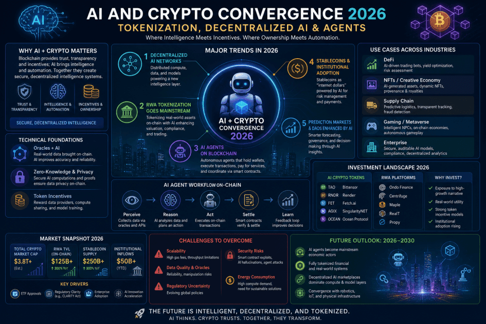 AI Meets Crypto in 2026: How Decentralized Intelligence and Tokenization Are Converging