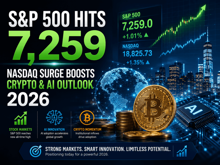 Wall Street's Record Rally: How S&P 500 at 7,259 and Nasdaq Surge Signal Bullish Winds for Crypto and AI Innovation in 2026