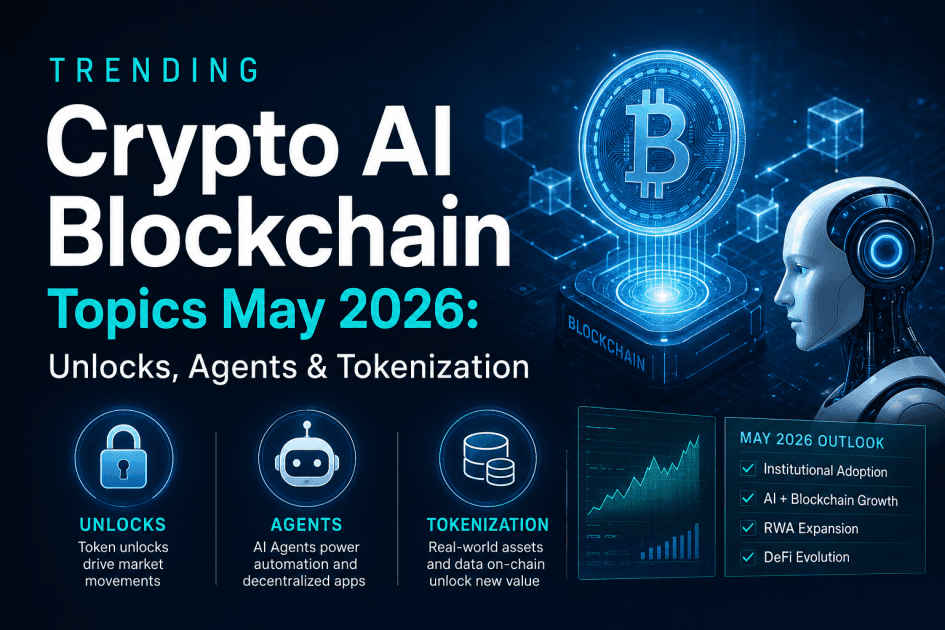 Top Trending Topics in Crypto, AI, and Blockchain May 2026: Token Unlocks, AI Agents, Tokenization & Market Outlook